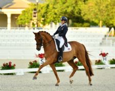 Jennifer Williams and Joppe K Dazzle in Grand Prix Freestyle CDI4*, Presented by The Fix at WEC April Dressage CDI4*